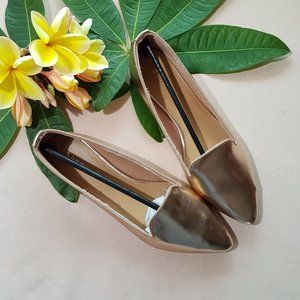 🔖BAMBOO Blog Rose Gold Pointed Toe Flats New Box